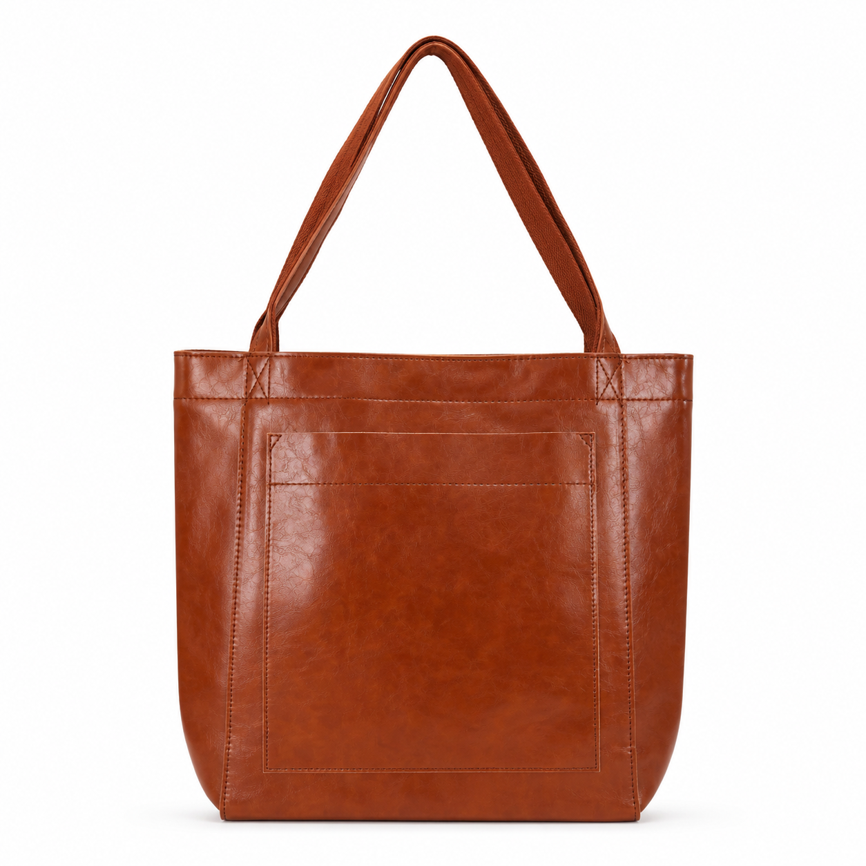 Large Tote Bag - Rich Tan | PU Leather