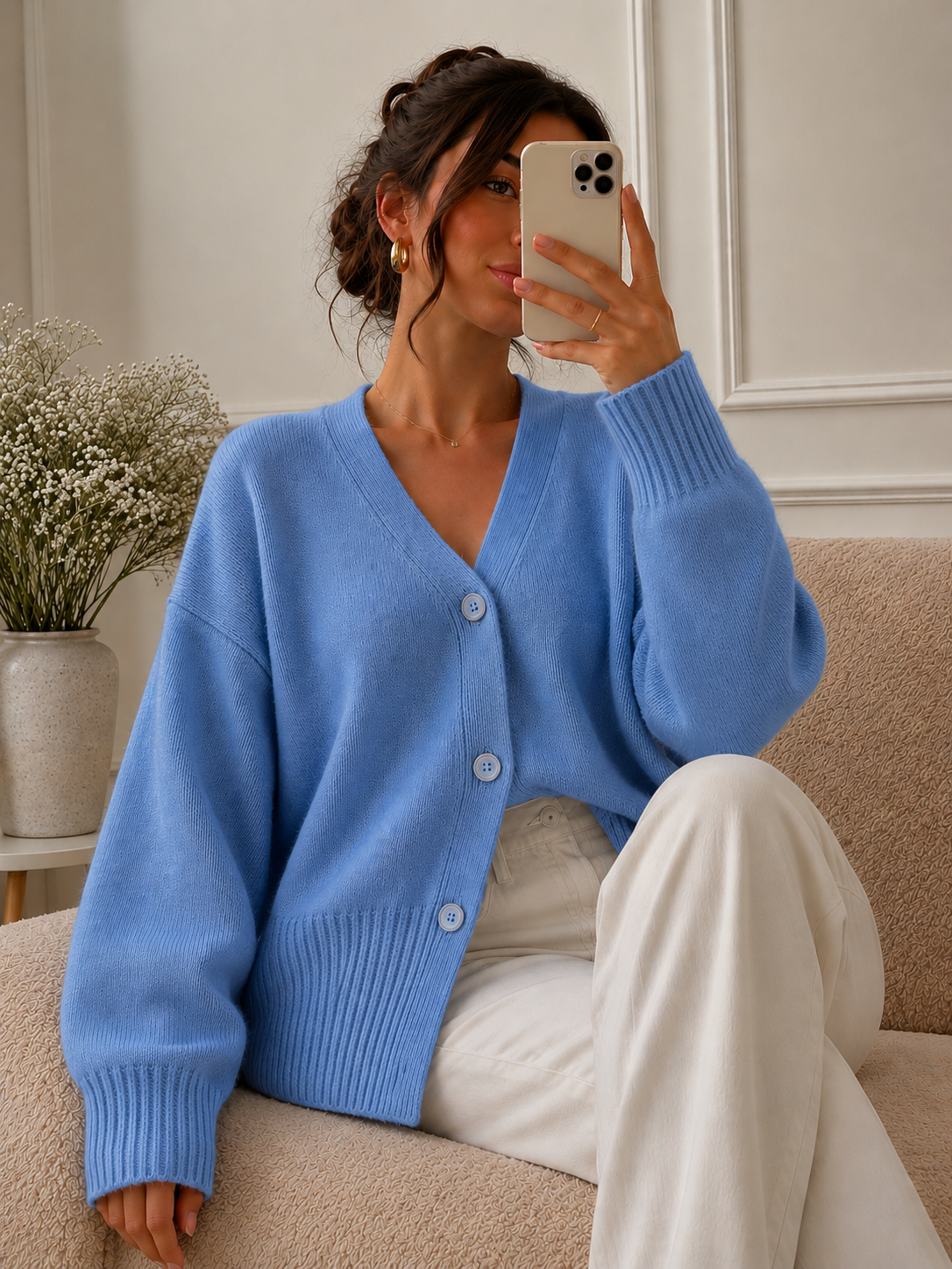 Ladies Cardigan | Light Blue