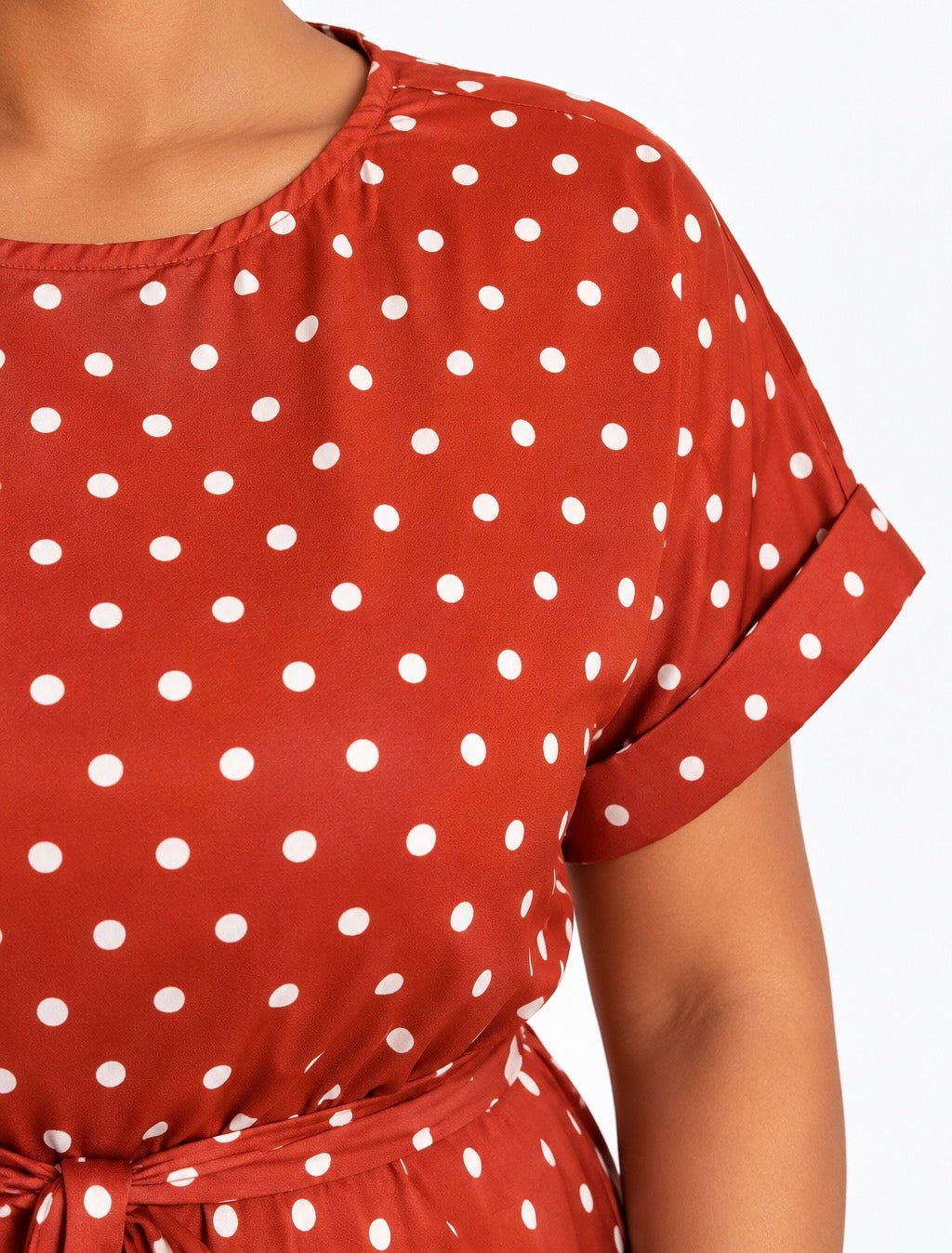 Polka Dot Jumpsuit – Rust