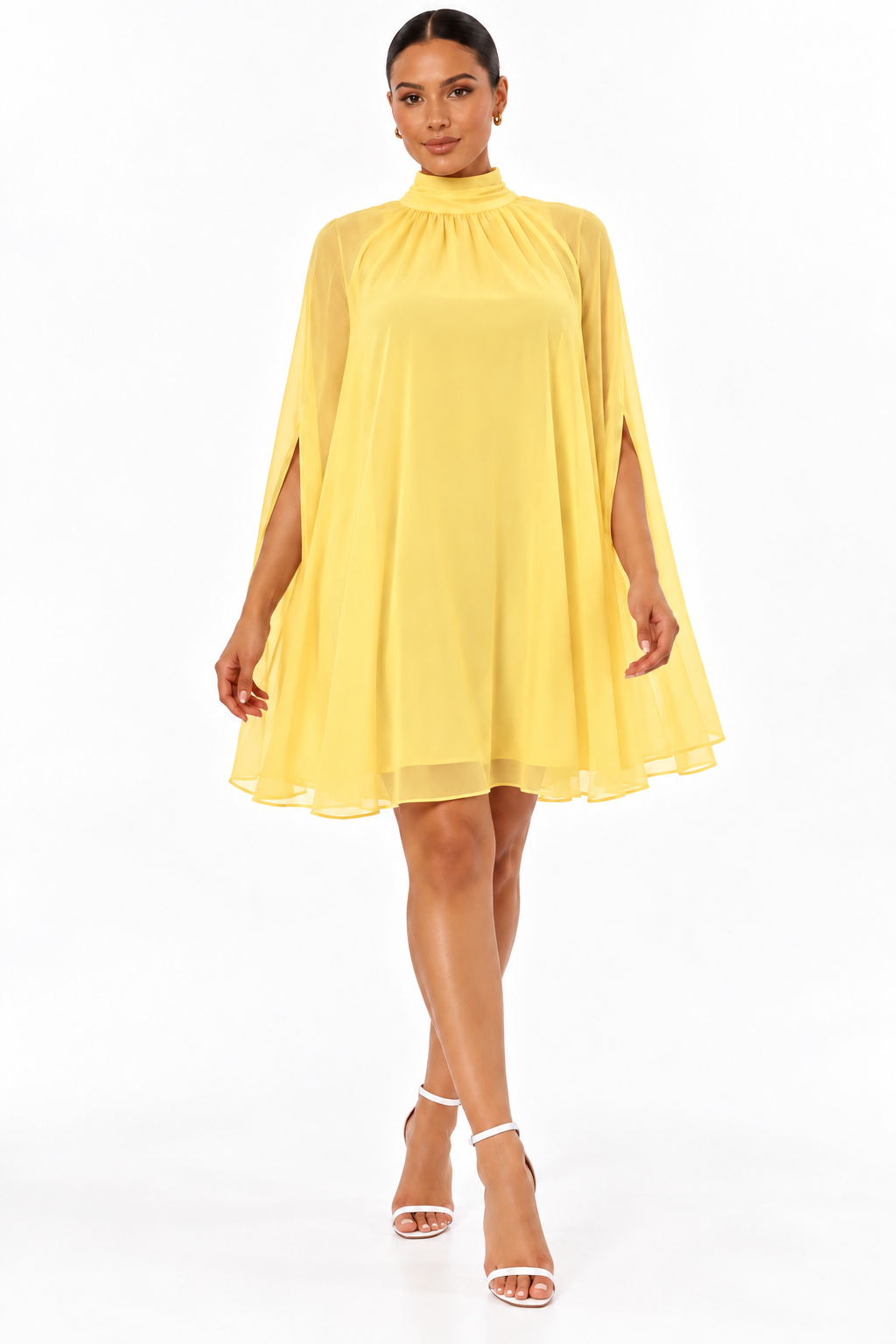 Chiffon Dress | Yellow