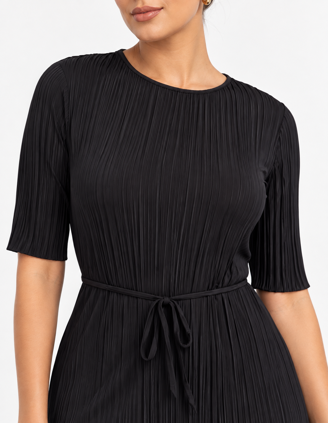 Black Pleated Dress
