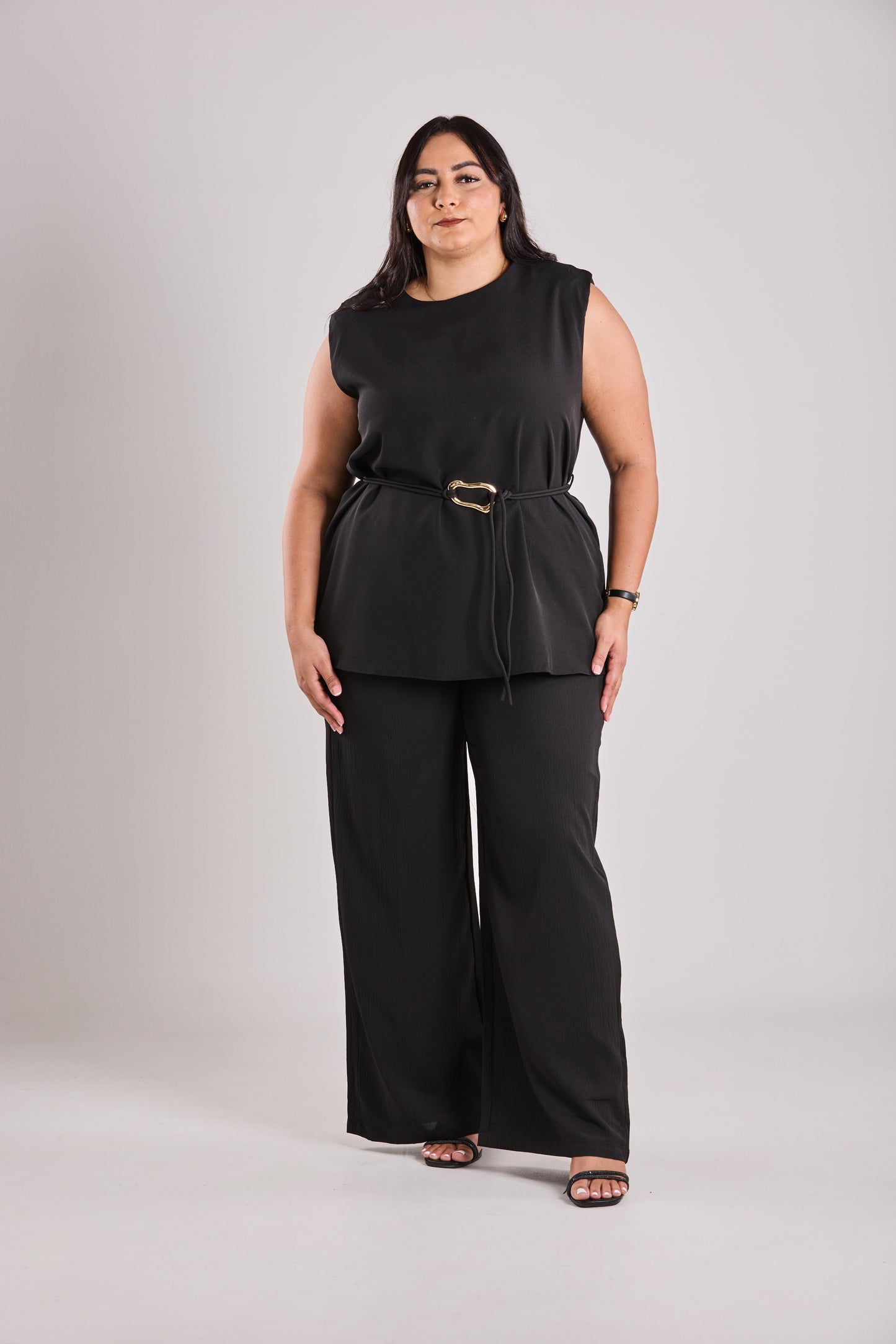 Selene Two Piece Set with Pockets - Black
