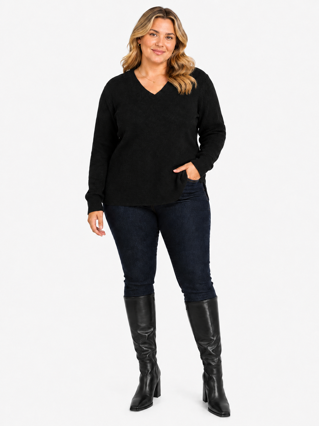 Cloud Soft V-Neck Jersey
- Black