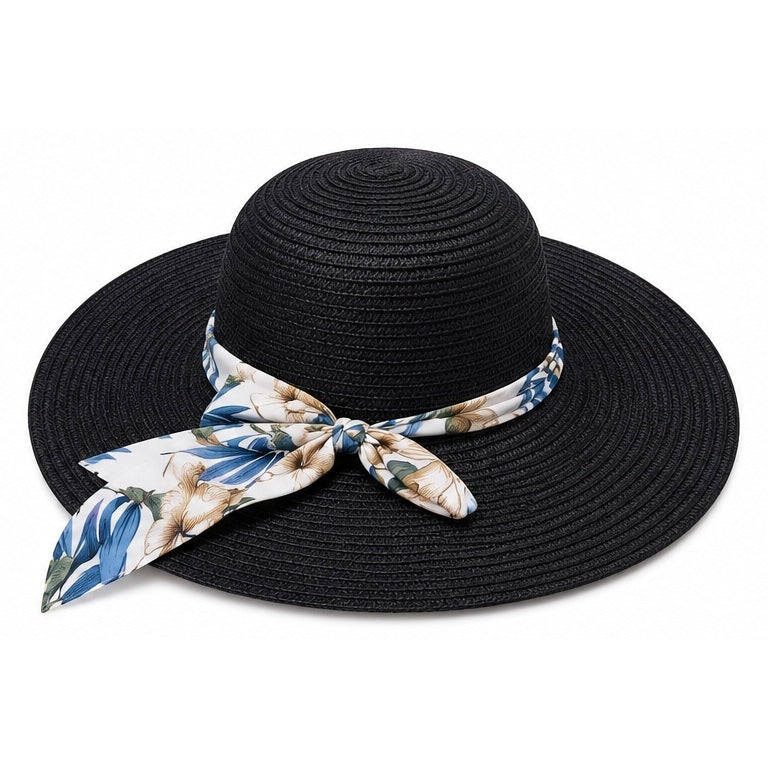 Straw Sun Hat | Black