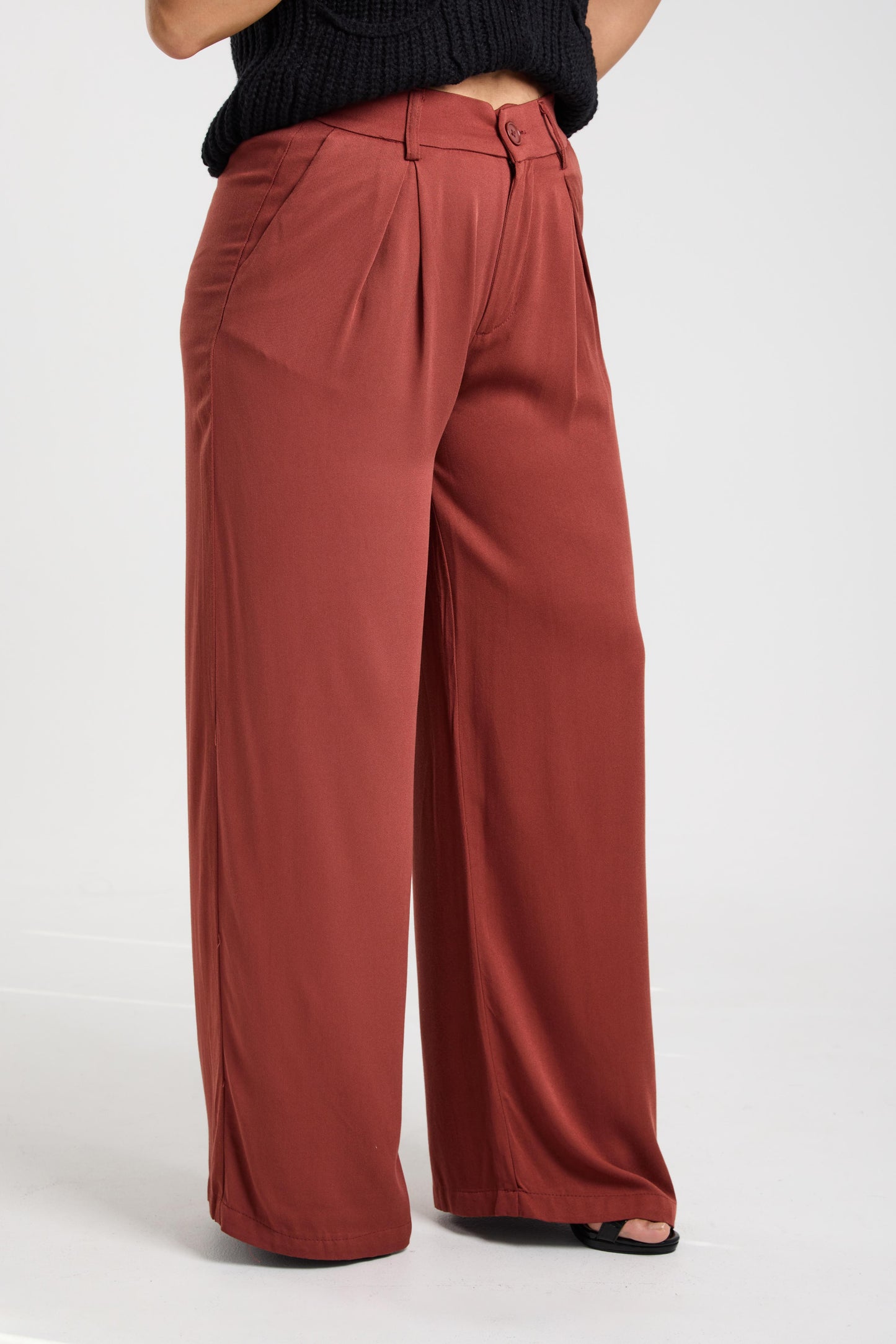Terracotta Wide-Leg Trouser