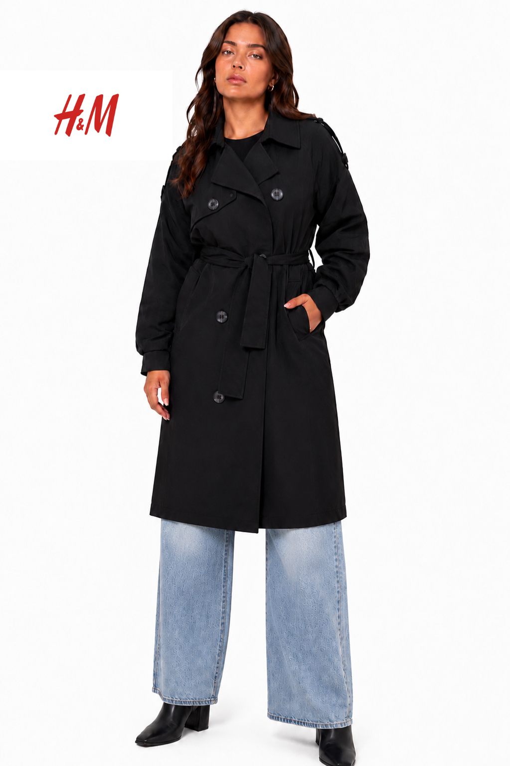 H&M Black Trench Coat