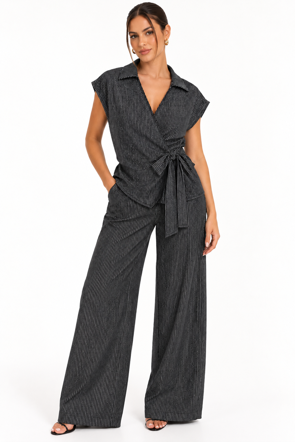 Stripe Co-Ord Set | Black & White