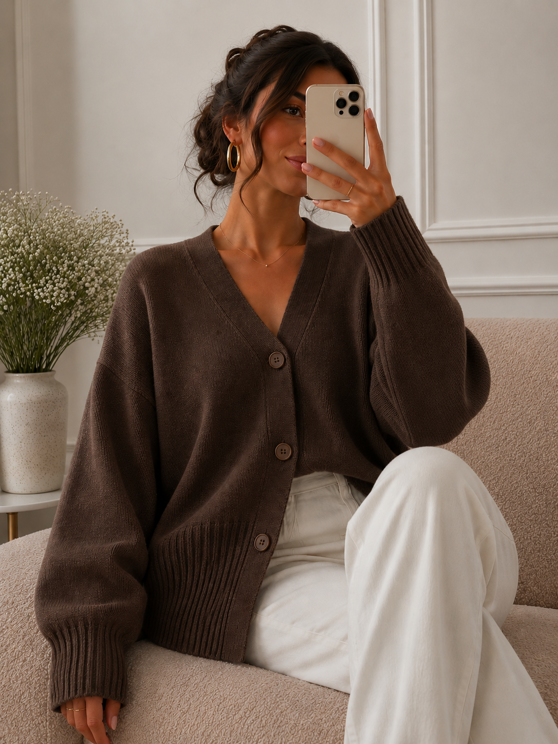 Ladies Cardigan | Brown
