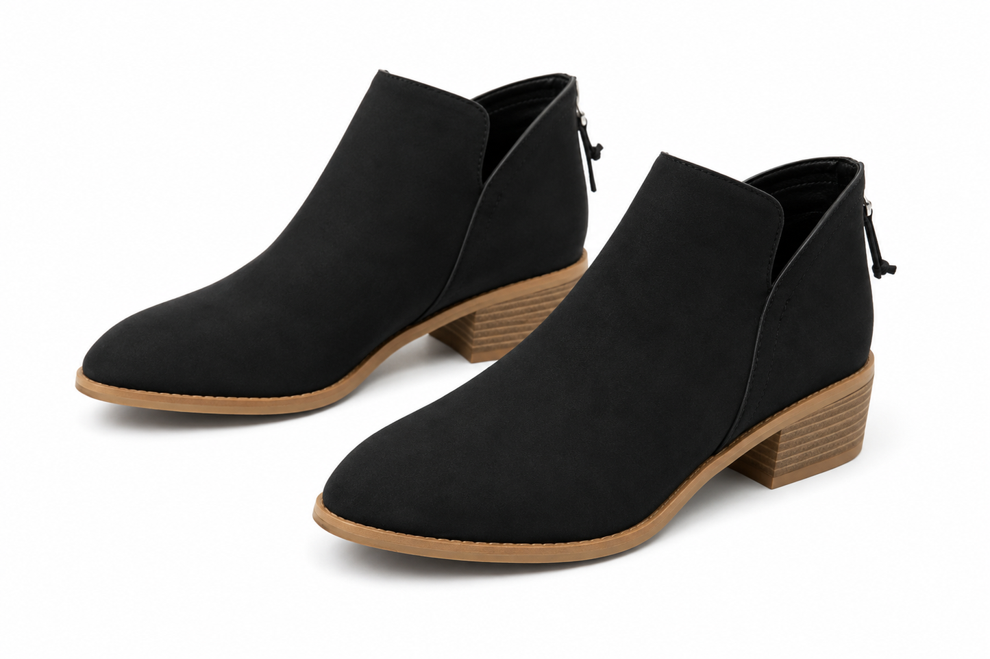 V-Cut Ankle Boot | Black