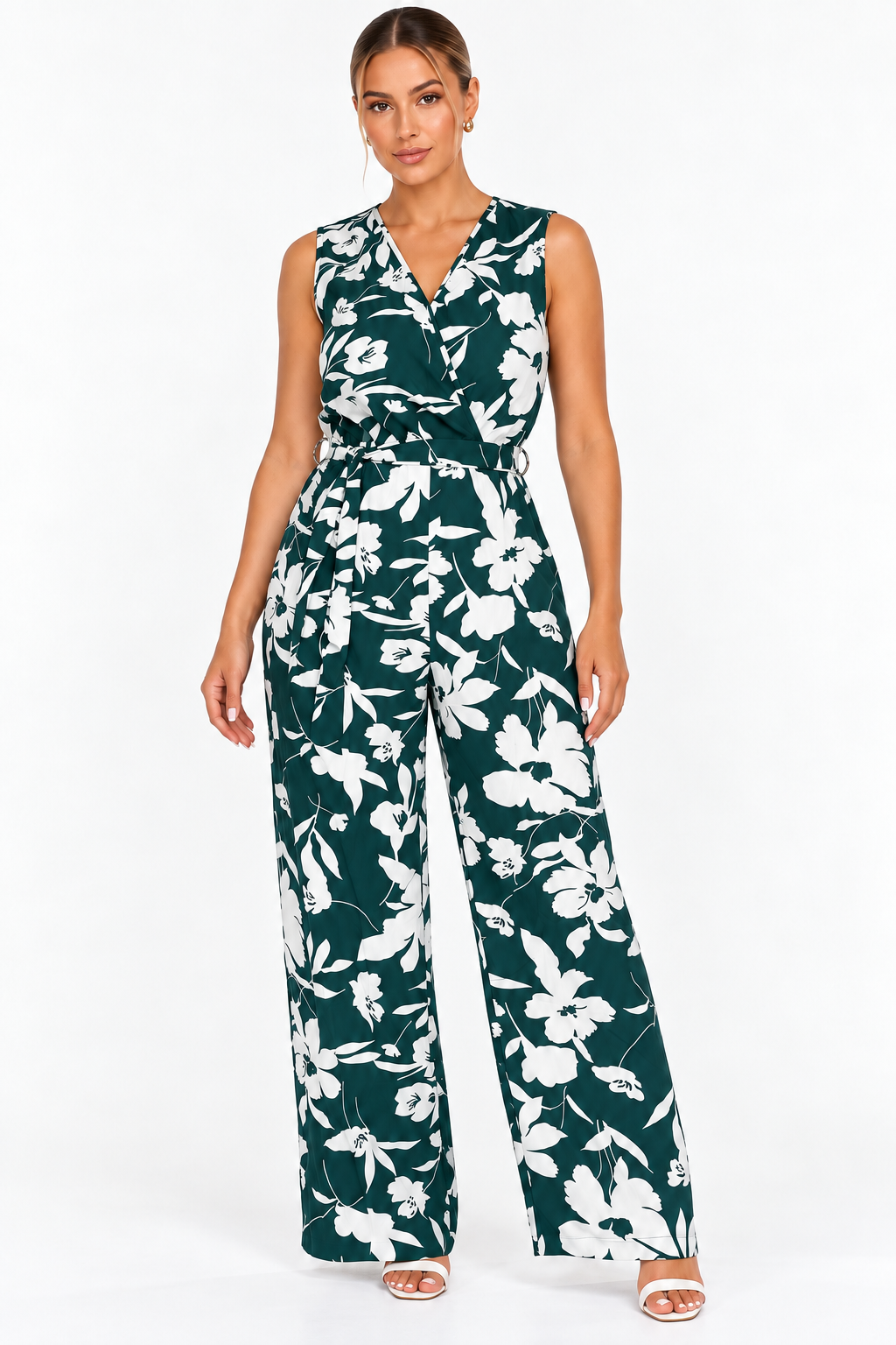 Floral Jumpsuit | Teal