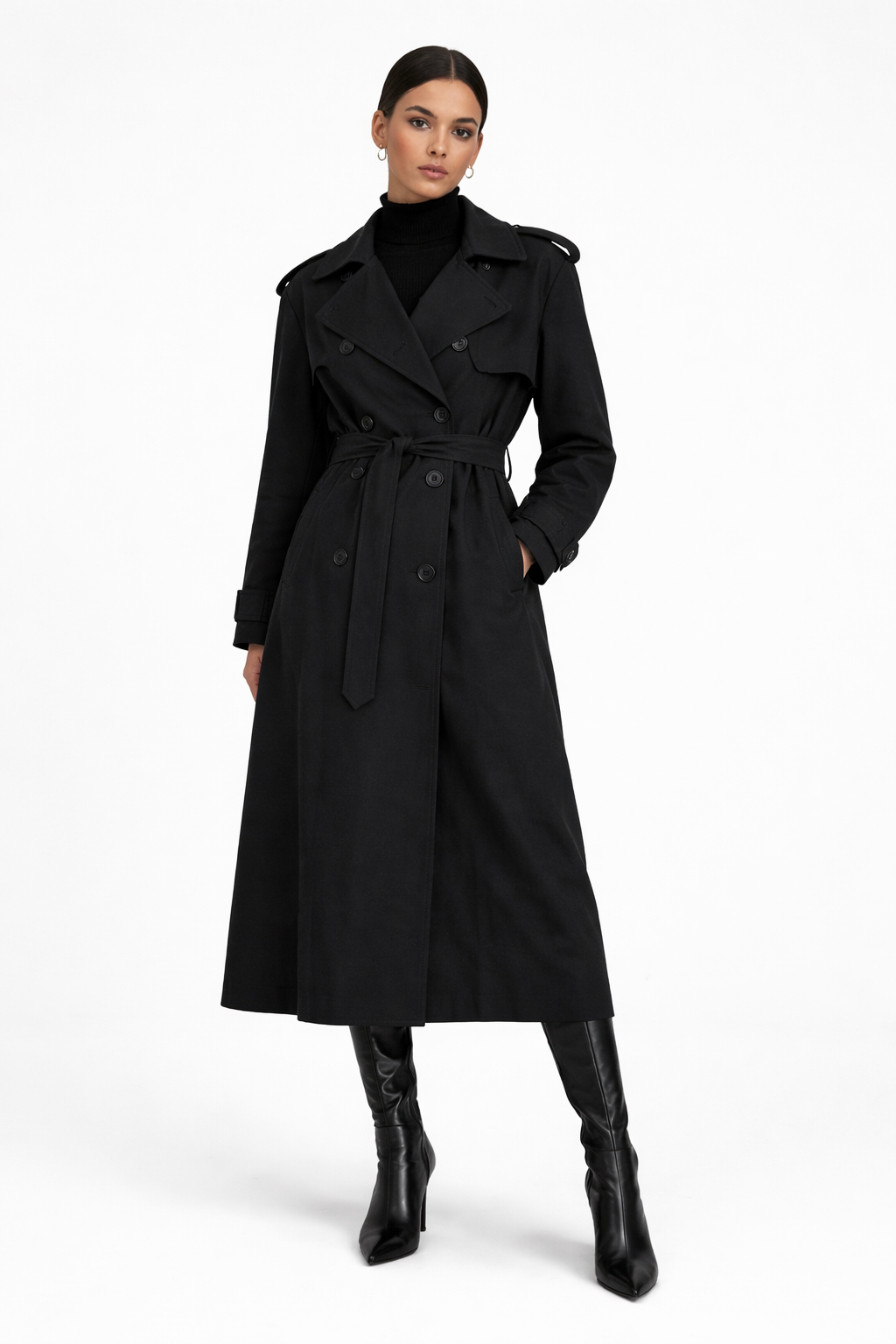 Zara Trench Coat - Black