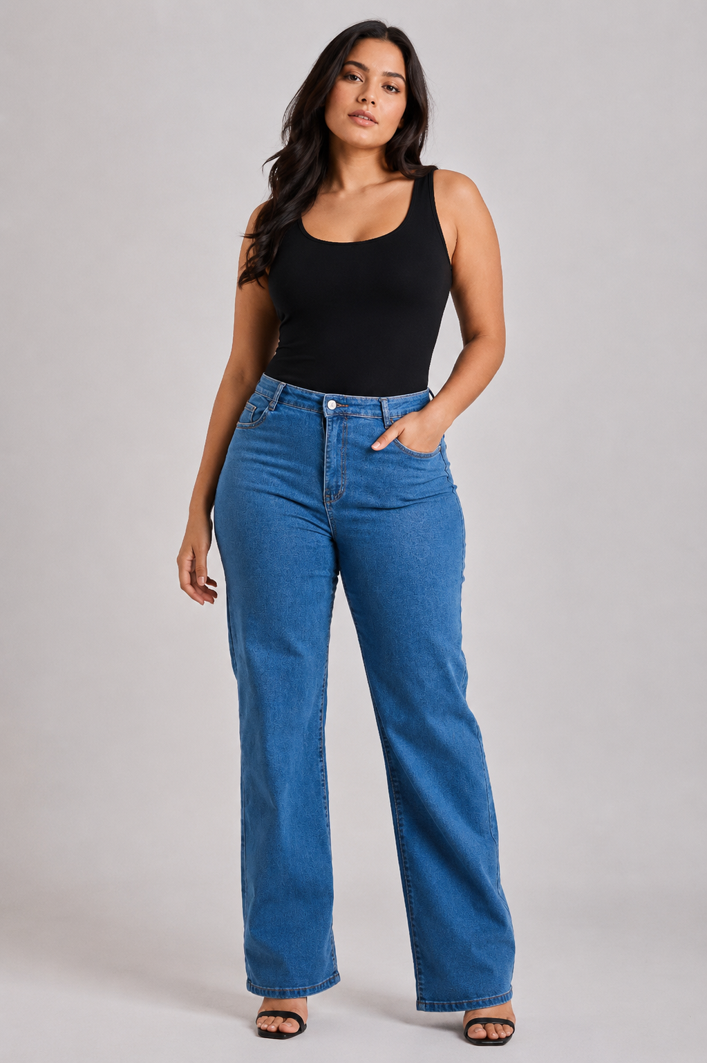 Classic Blue High-Waist Denim