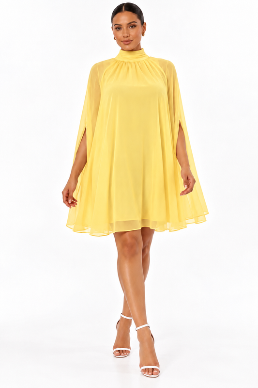 Chiffon Dress | Yellow