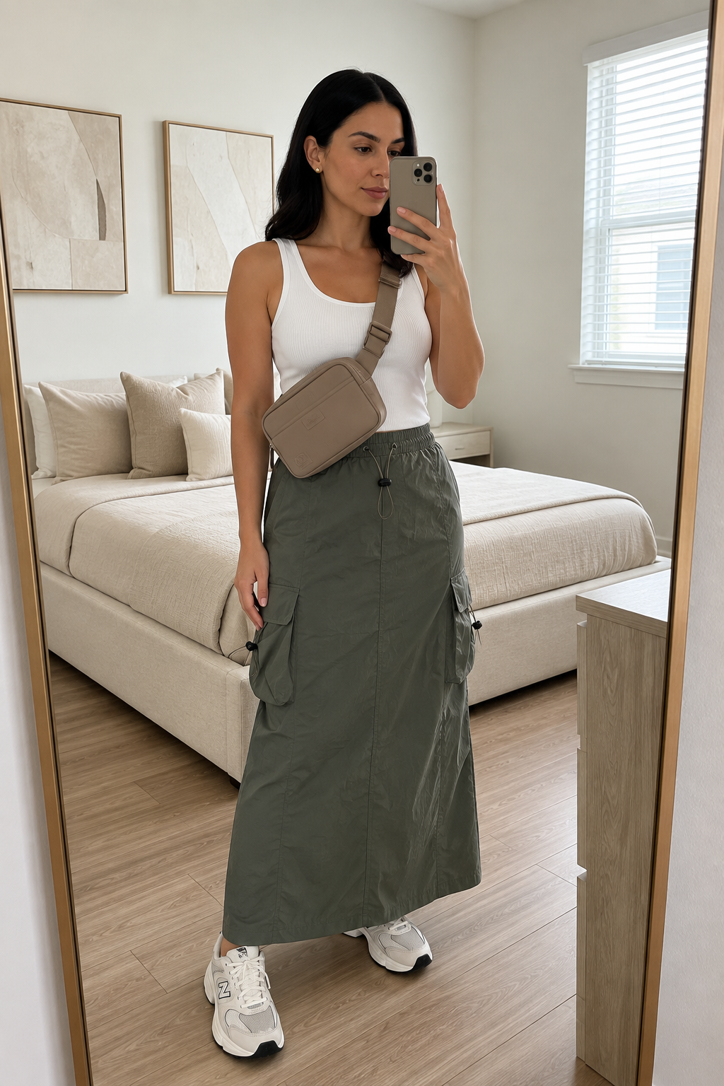 Utility Cargo Skirt | Khaki Green