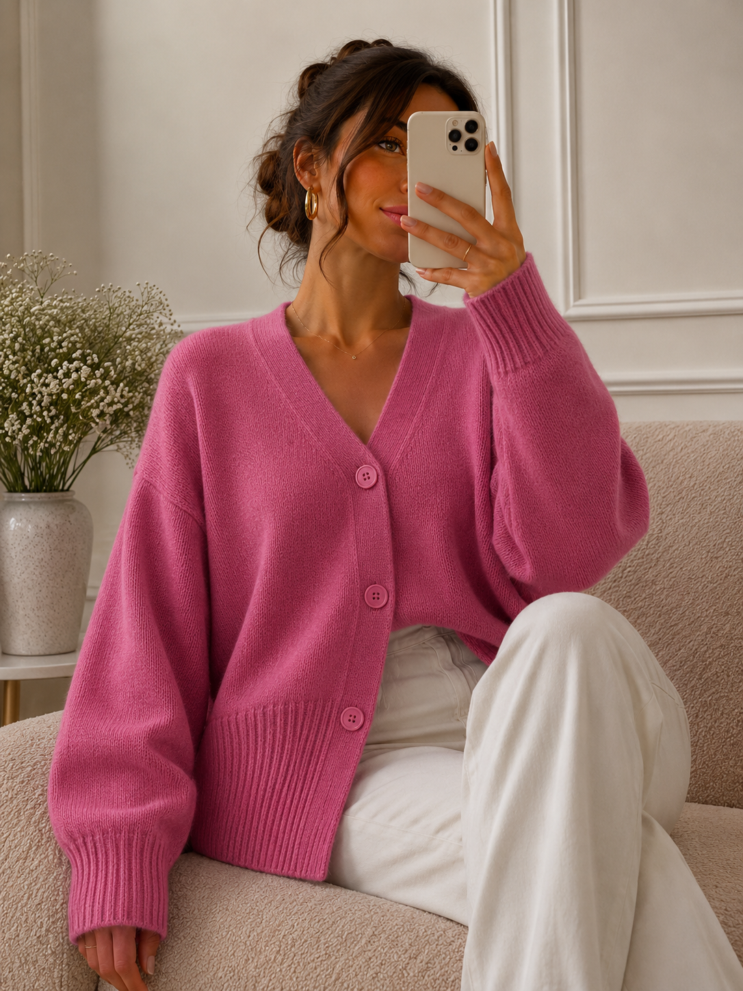 Ladies Cardigan | Pink