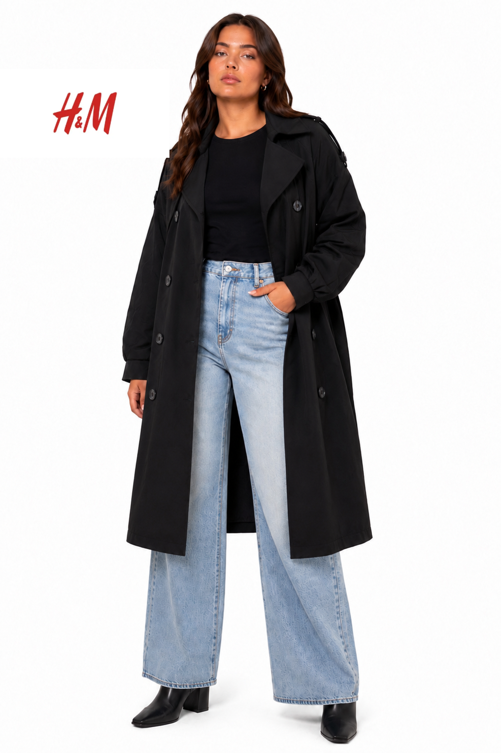 H&M Black Trench Coat