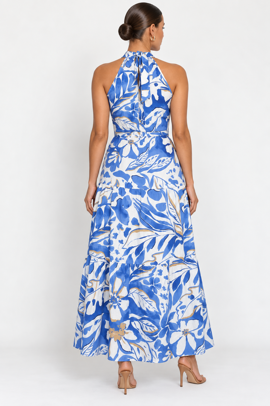 The Aurelia Halter Dress | Blue