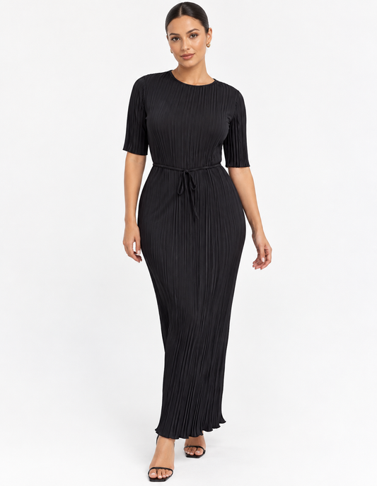 Black Pleated Dress