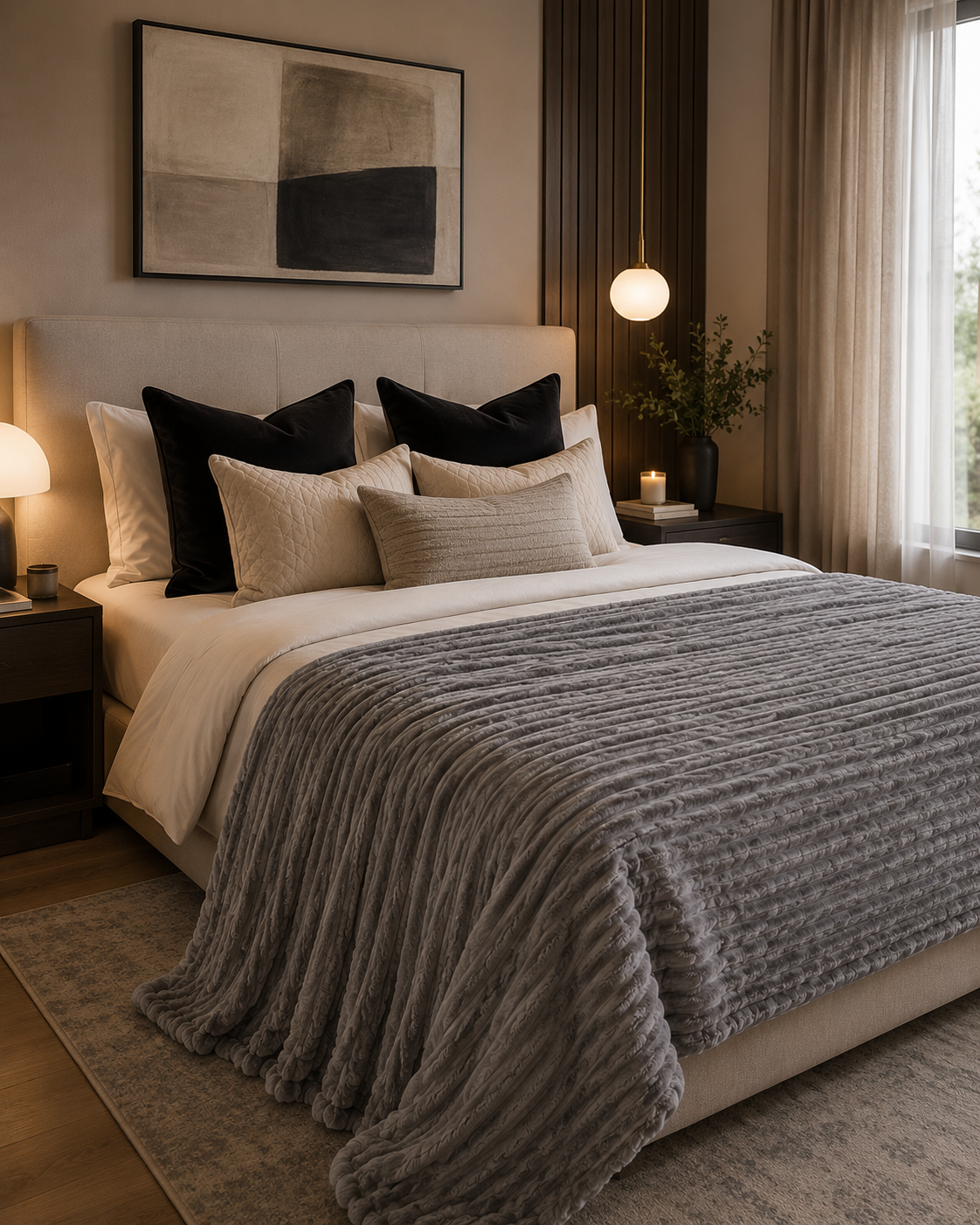 Luxury Mink Blanket - Grey