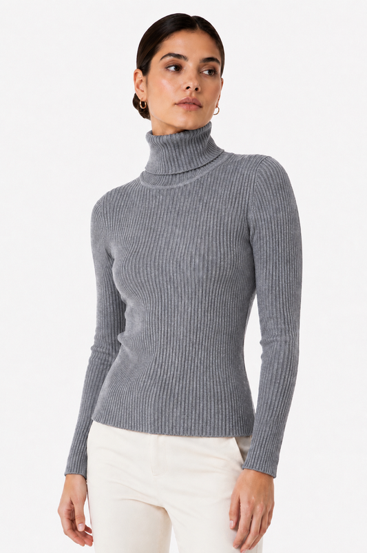 Ladies Polo Neck - Grey