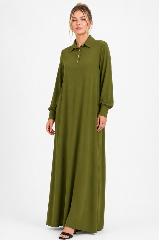 Modest Dress - Green