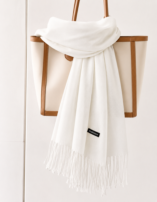 Cashmere Scarf - White