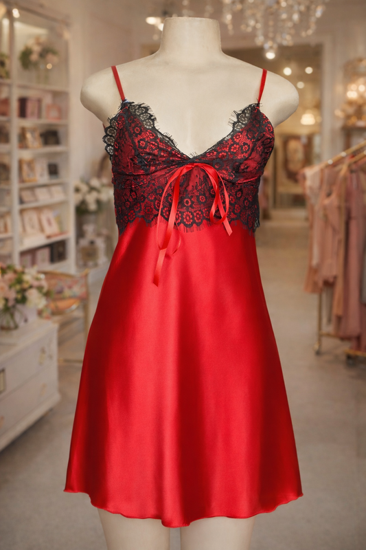 Satin Lace Night Dress