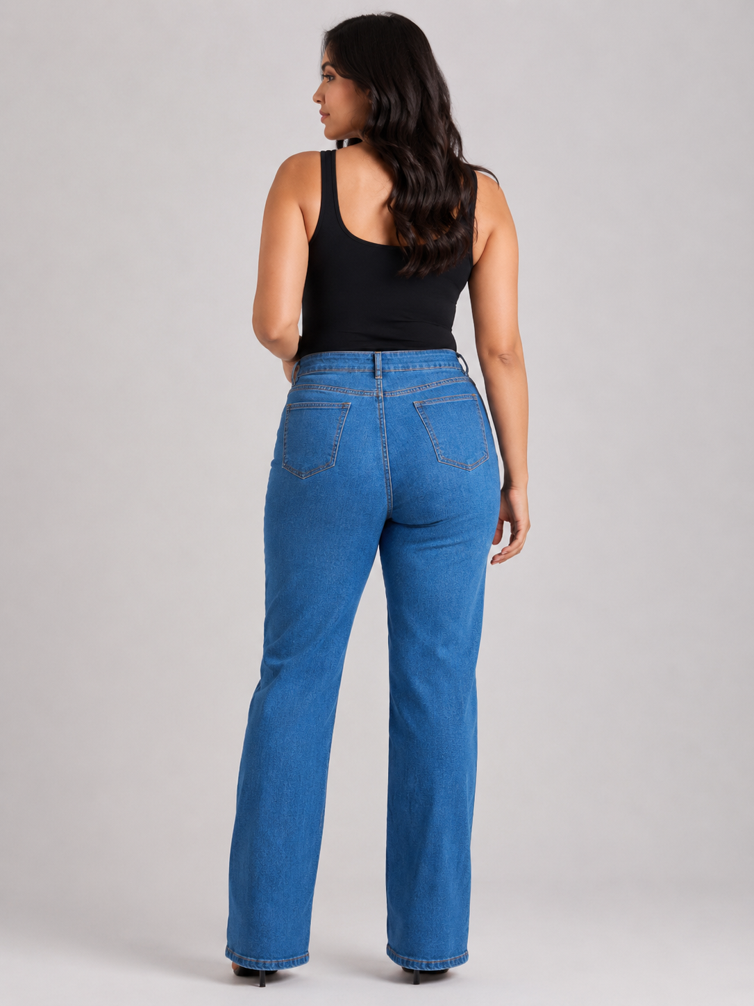 Classic Blue High-Waist Denim