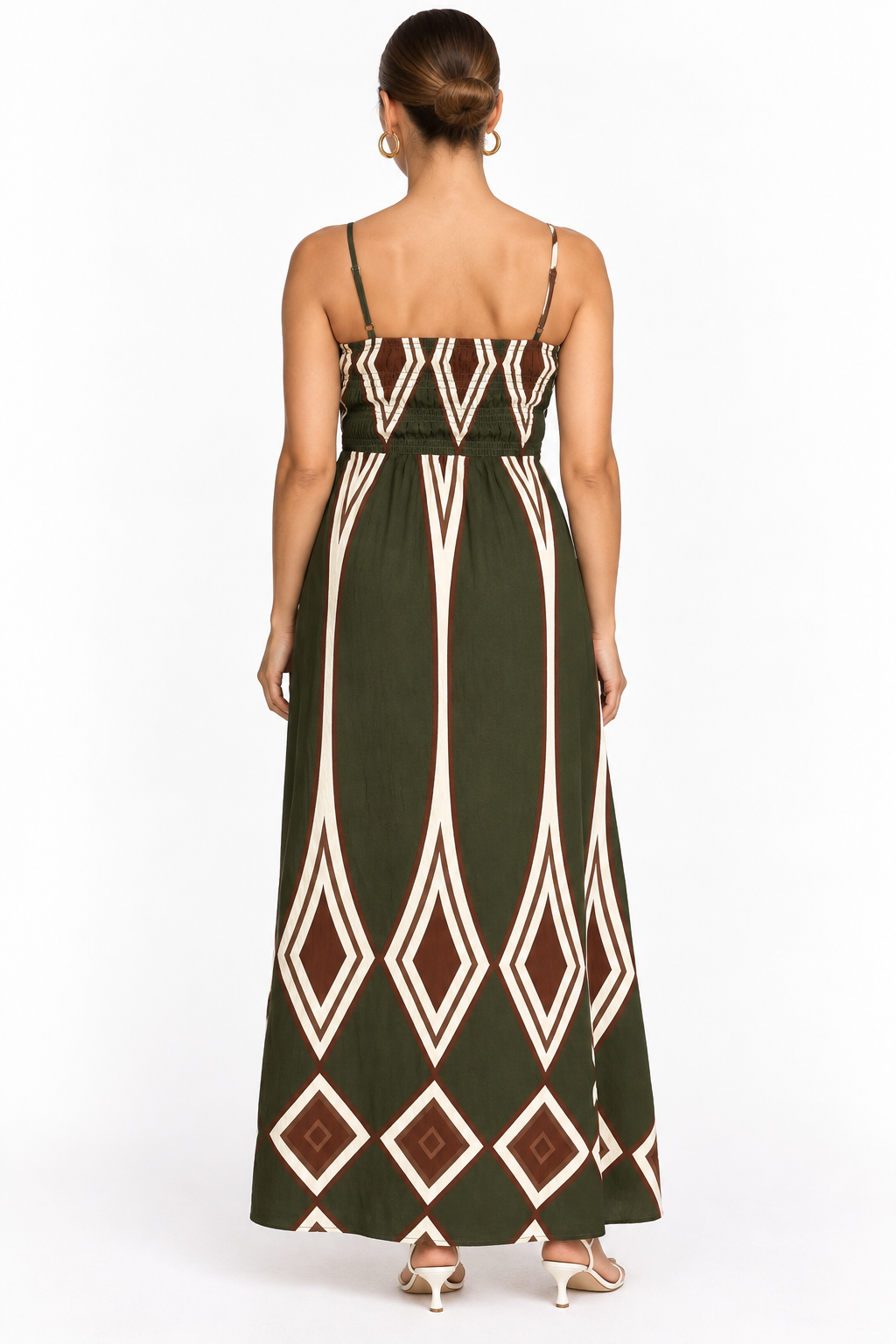 The Amara Geo Dress - Green