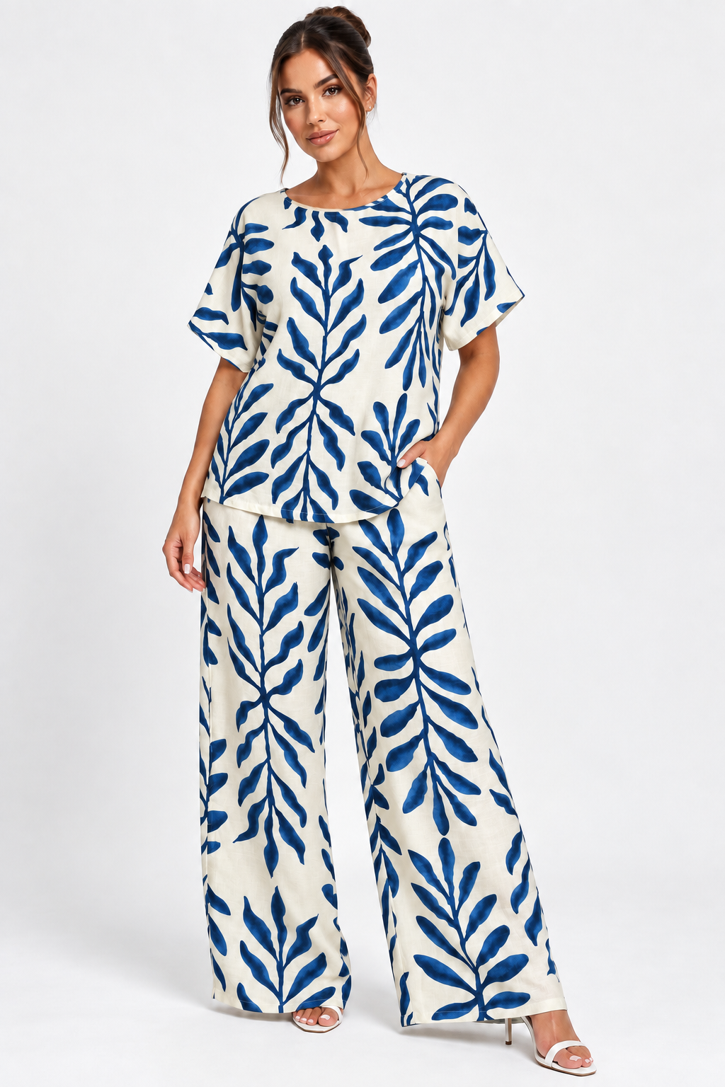 Botanical Linen Set | Blue