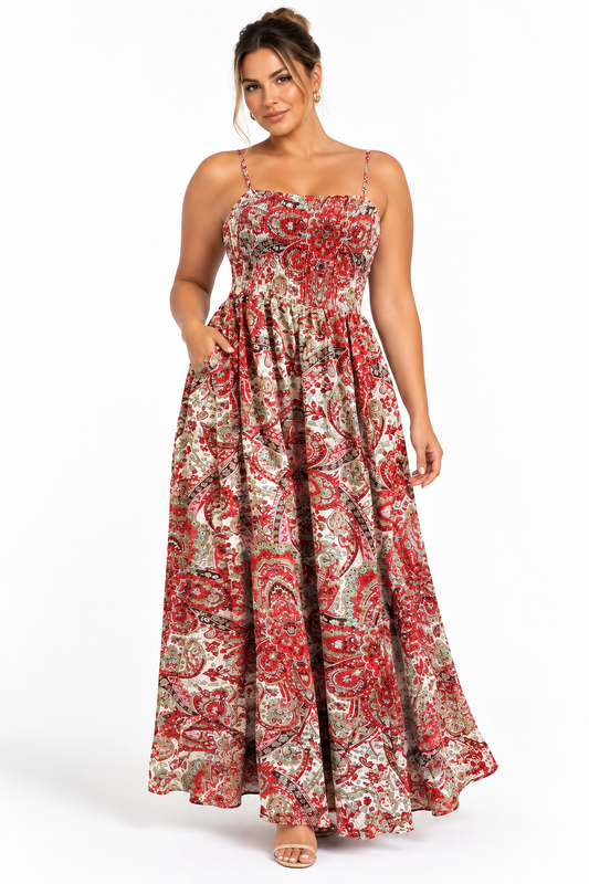 Red Paisley Sundress