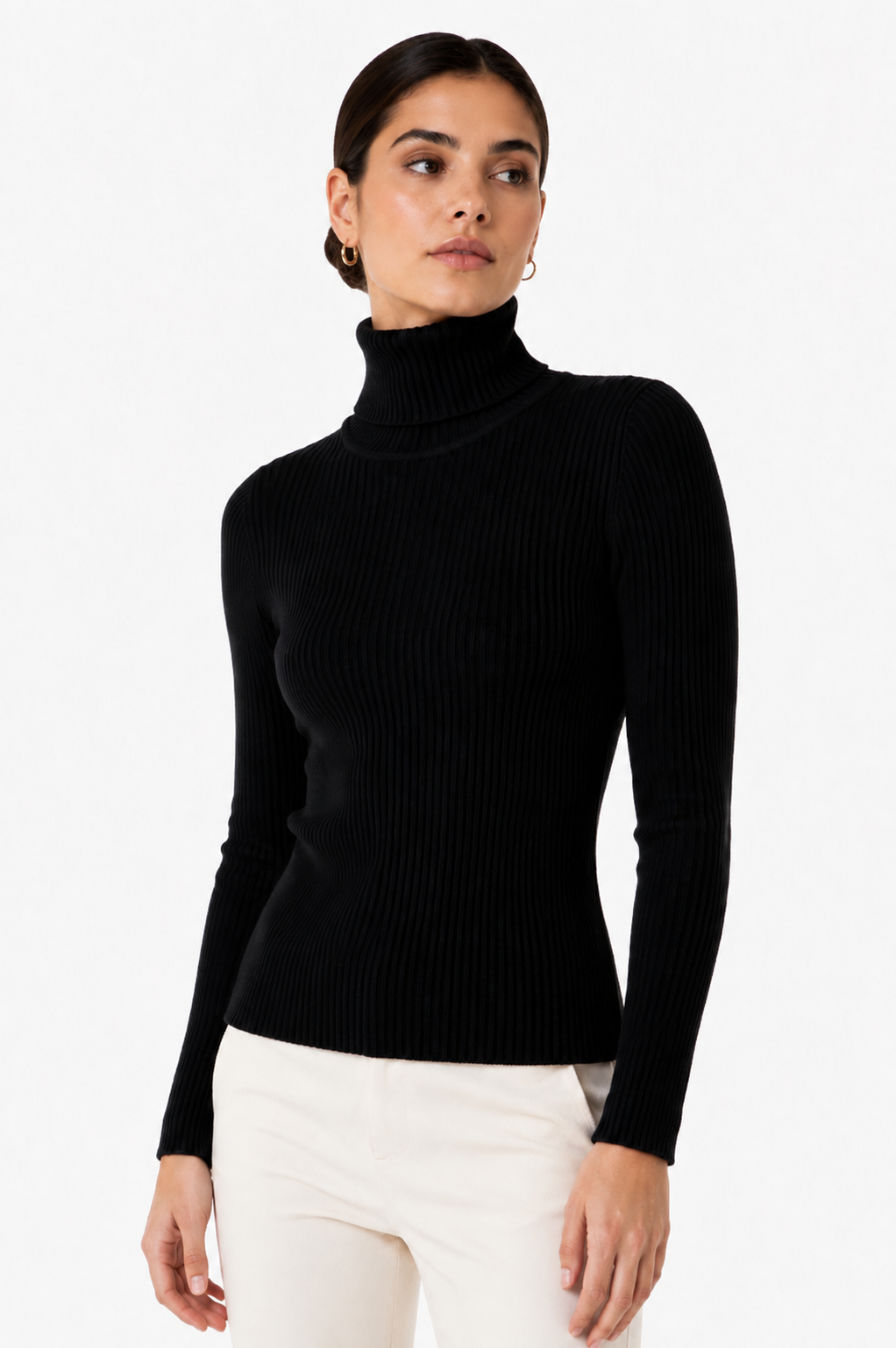Ladies Polo Neck - Black