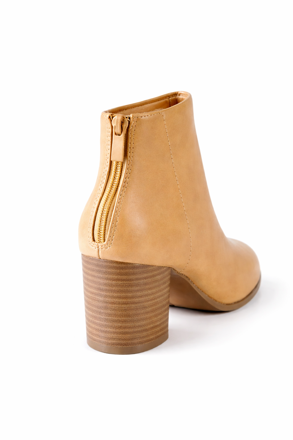 Camel Block Heel Boot