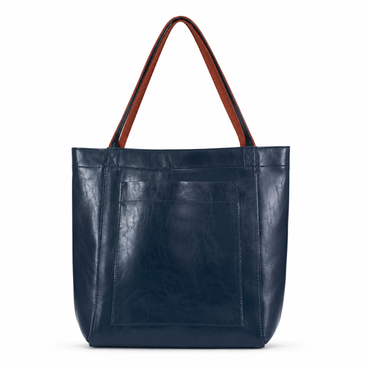 Large Tote Bag - Blue | PU Leather