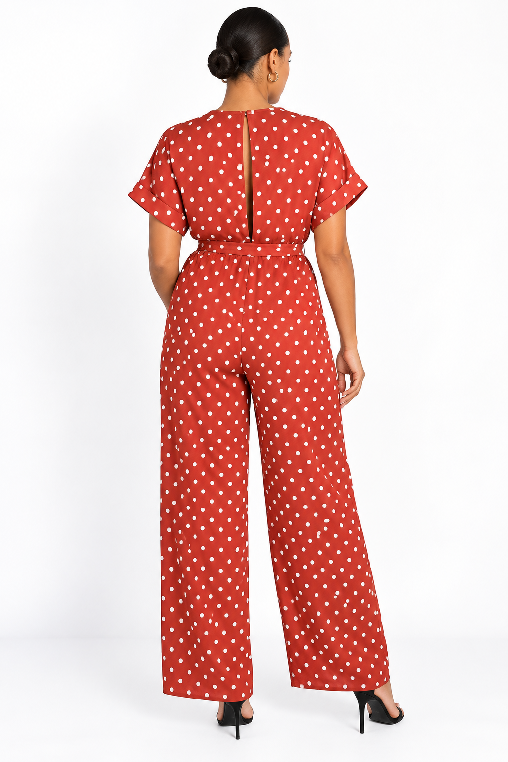 Polka Dot Jumpsuit – Rust