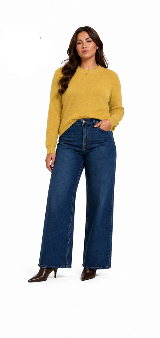 Unisex Crew Neck Knit - Yellow