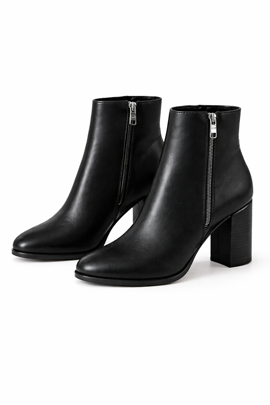 Black Sculpt Block Heel