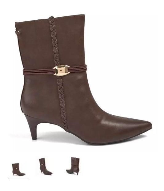 Ginger Mary Kitten Heel Boot | Brown