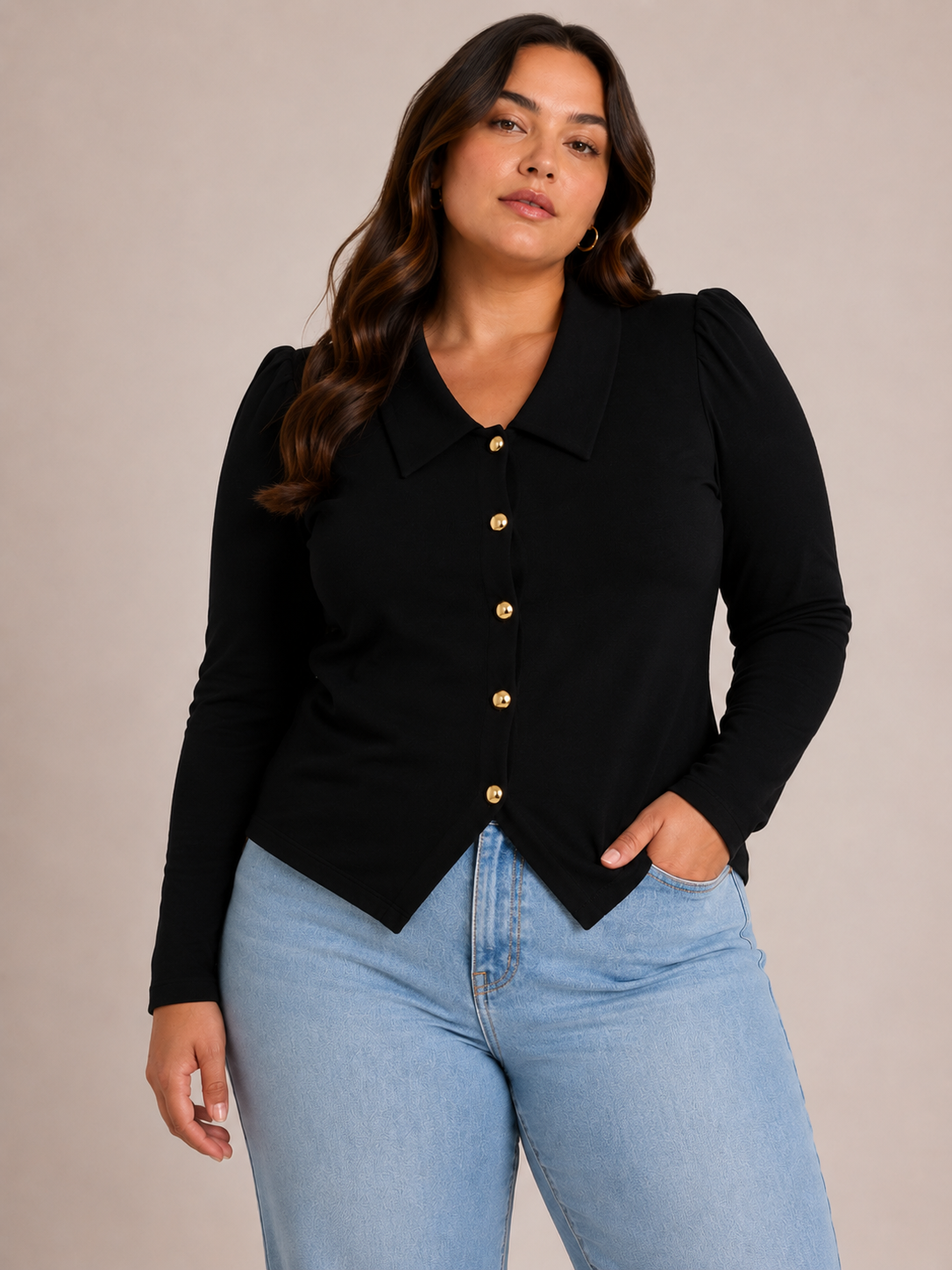 Knit Blouse - Black