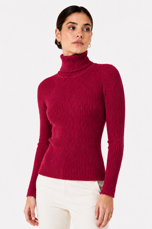 Ladies Polo Neck - Maroon