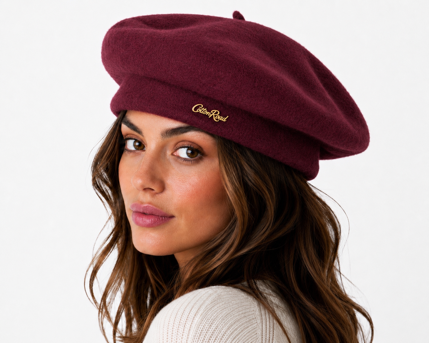 Cotton Road Beret - Burgundy