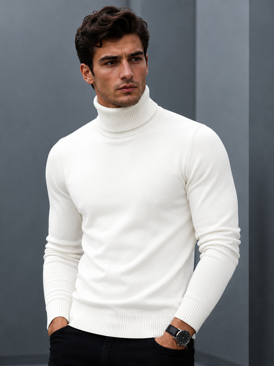 Men’s Polo Neck - White