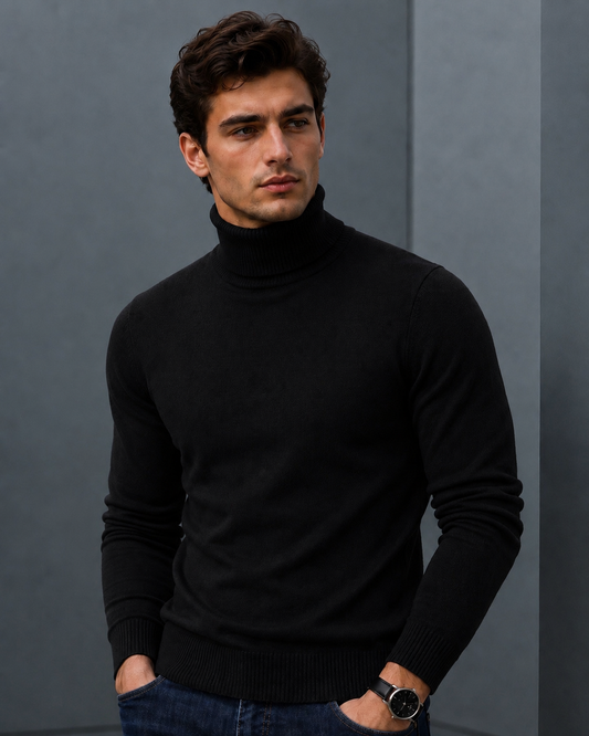 Men’s Polo Neck - Black