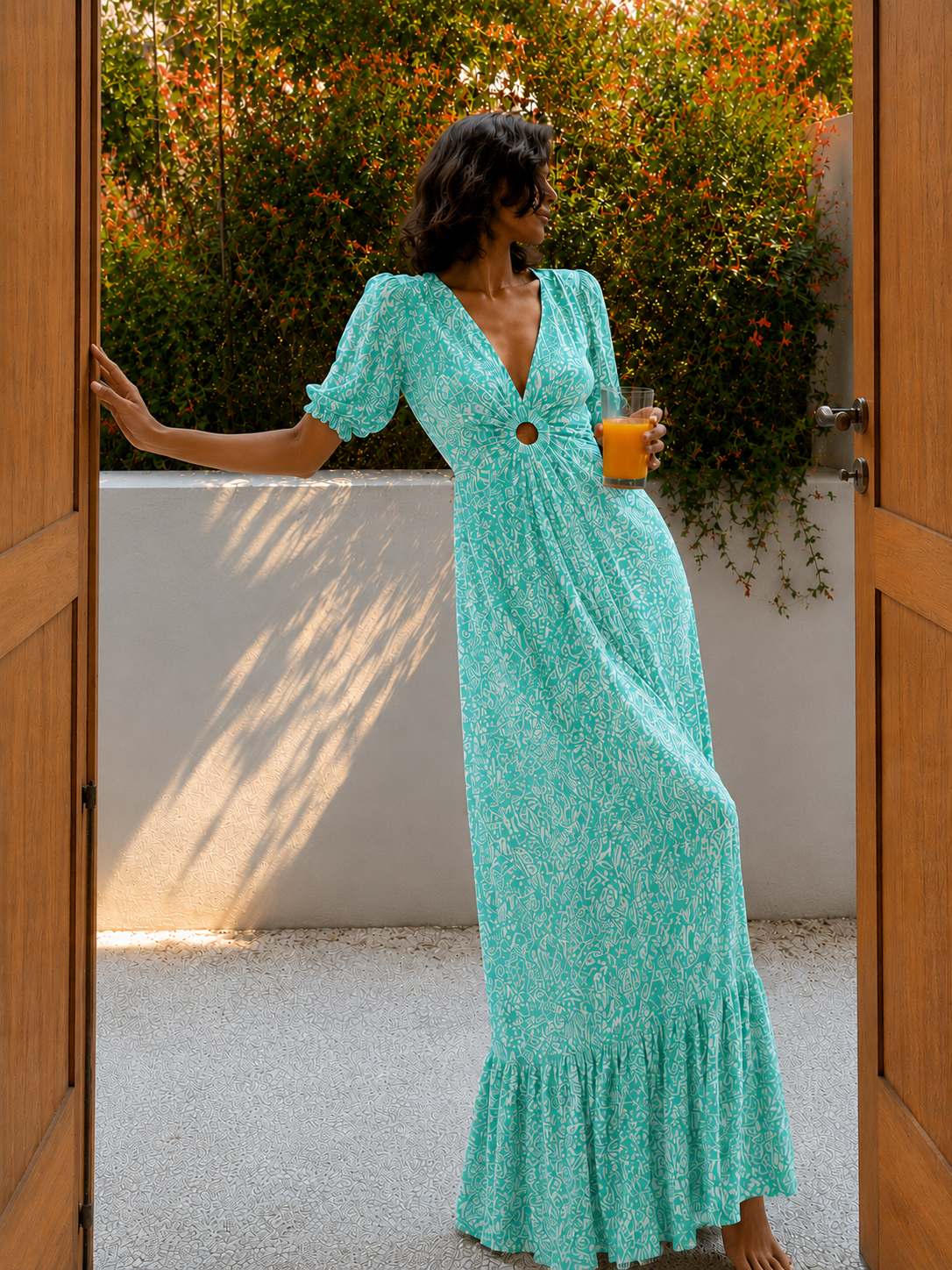 Aqua Maxi Dress