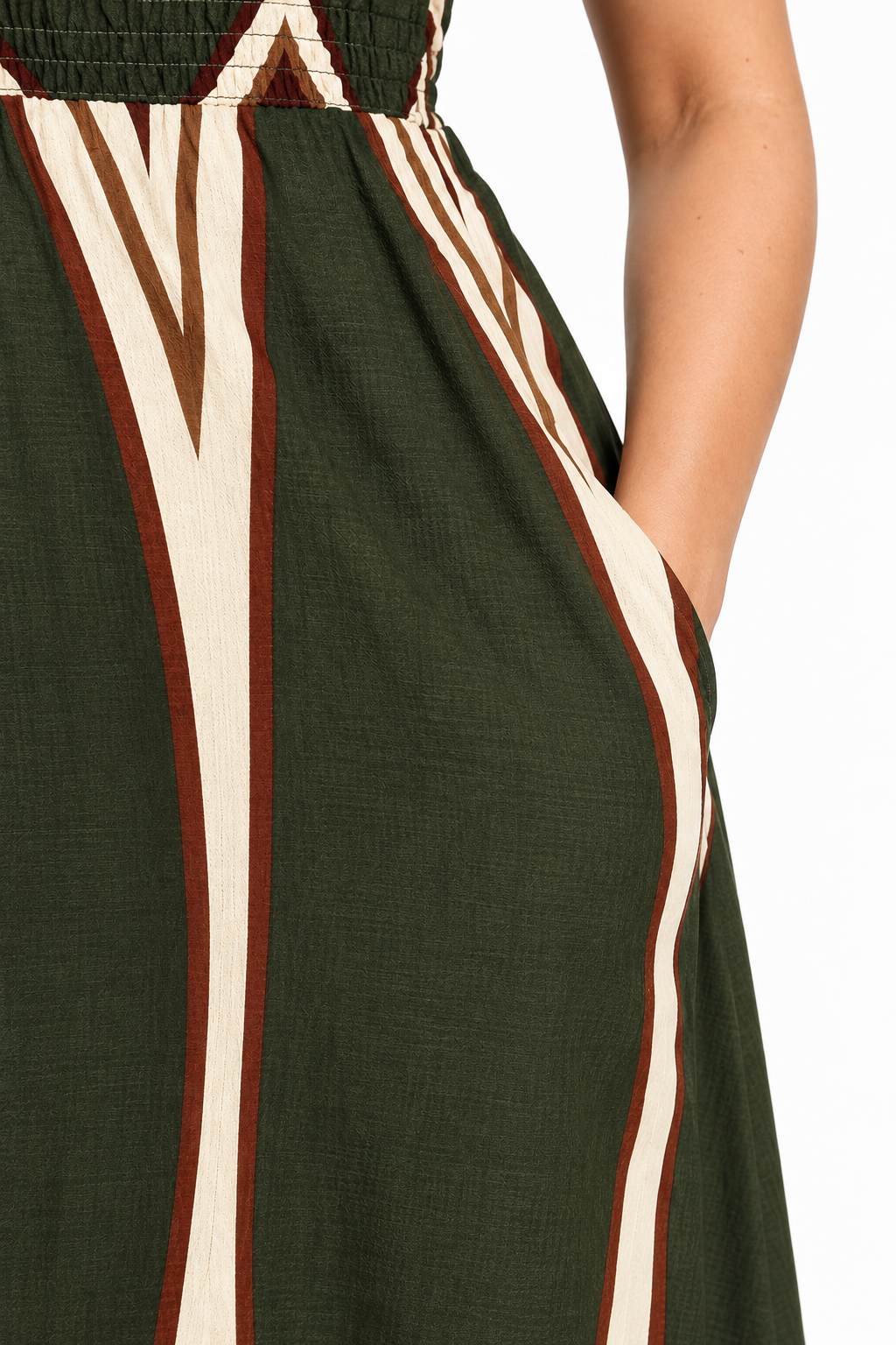 The Amara Geo Dress - Green