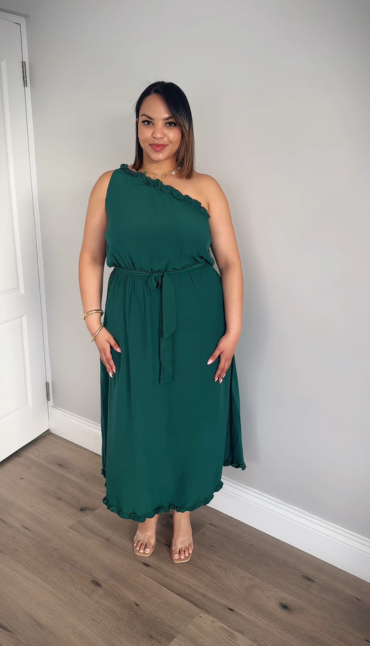 The Solana Dress - Emerald Green