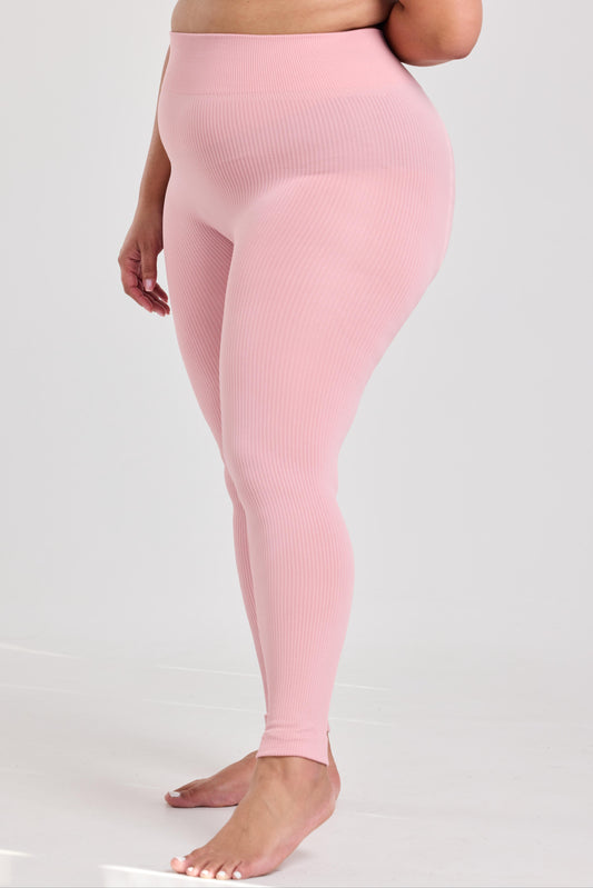Ribbed Legging - Pink