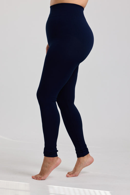 Ribbed Legging - Navy Blue