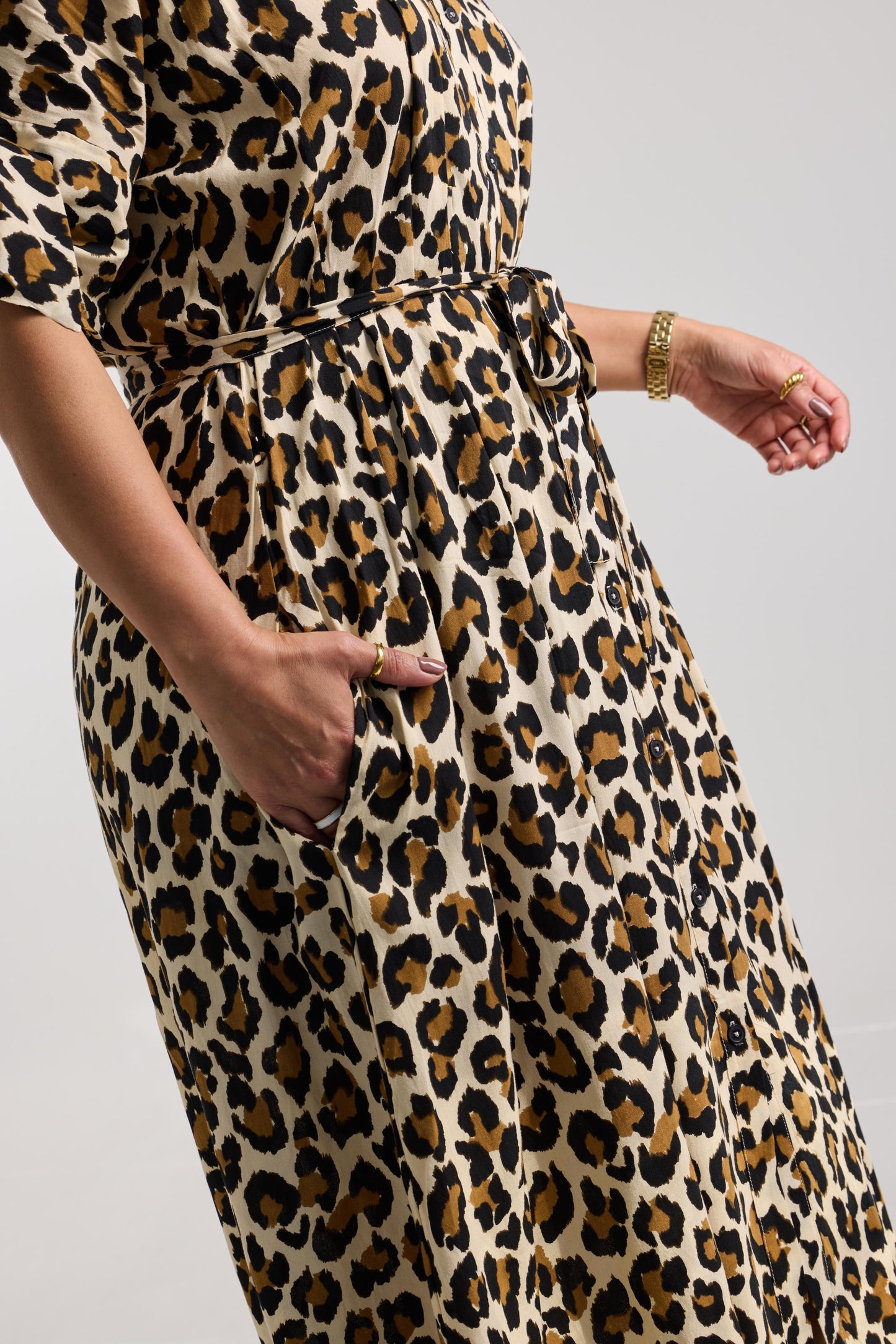 The Savannah Leopard Midi Dress