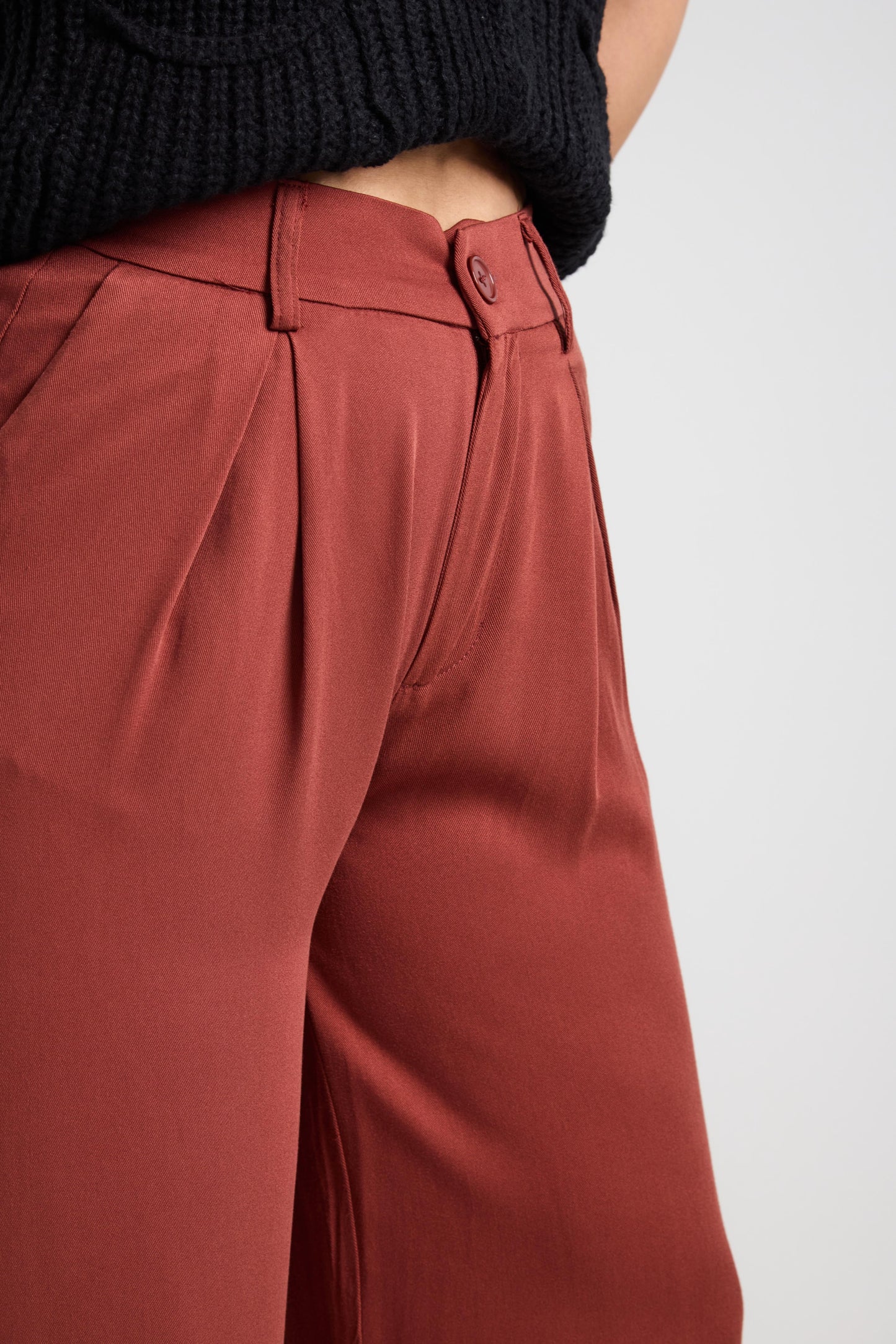 Terracotta Wide-Leg Trouser